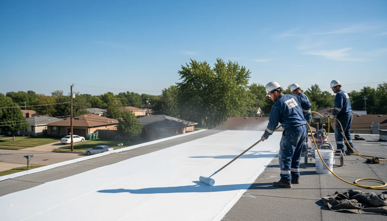 Commercial roof coating in Moline, MI near me